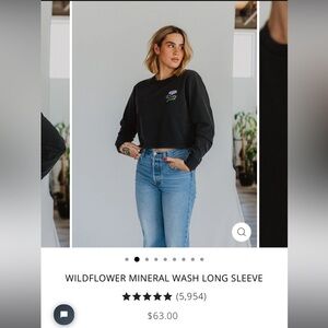 Black Long Sleeve Crop Top